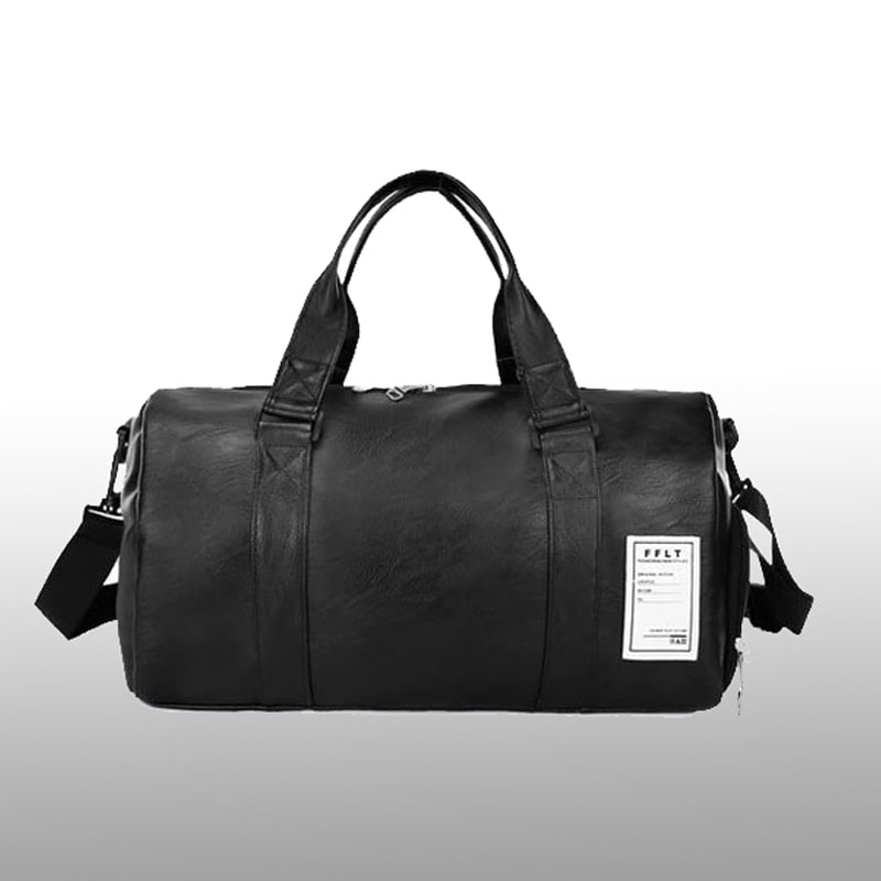 Travel Gym Duffel Bag with Shoulder Strap Water Resistant Leather Duffle for Sports and Storage - Image 2