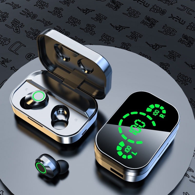 True Wireless Earbuds with Mic and Digital Display in Ear Bluetooth Tws Waterproof - Image 8