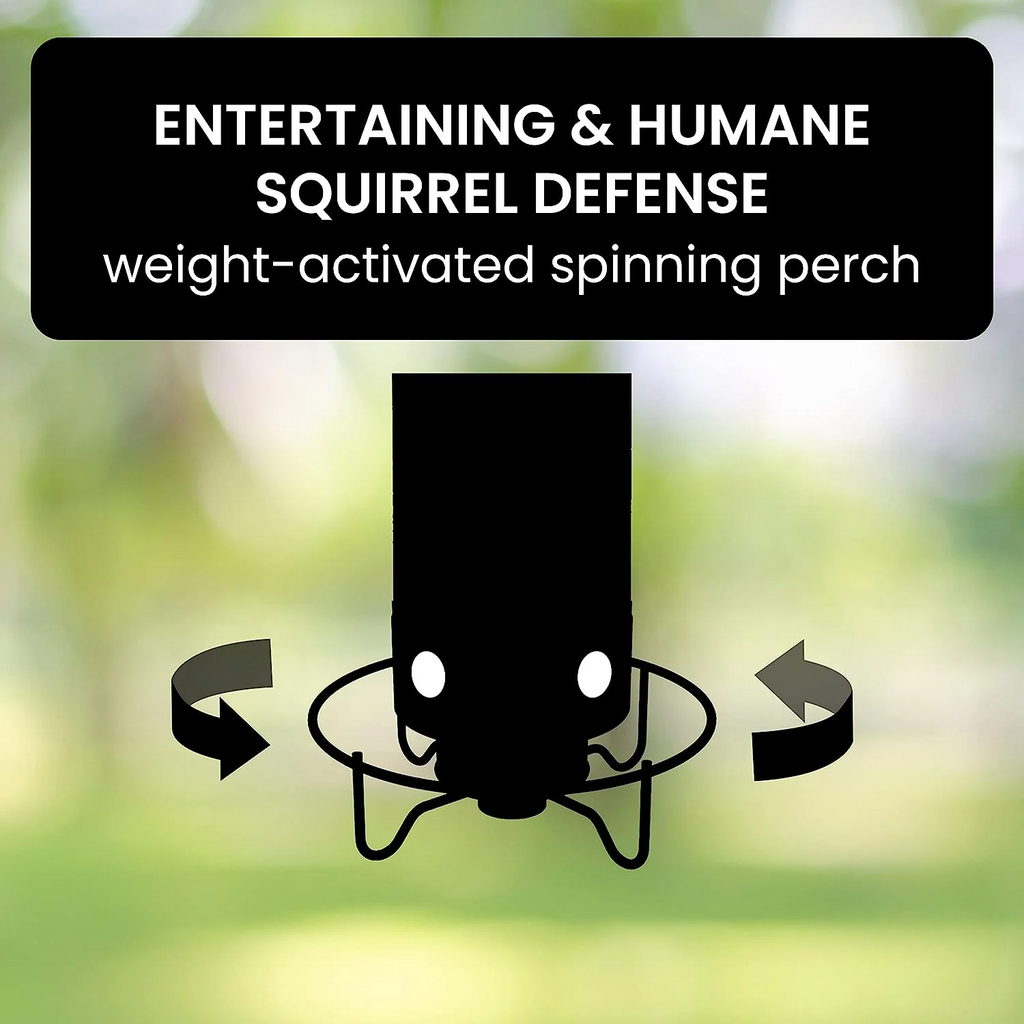 Tube Bird Feeder with Weight-Activated Spinning Perch Squirrel Proof Guard Cardinal - Image 4