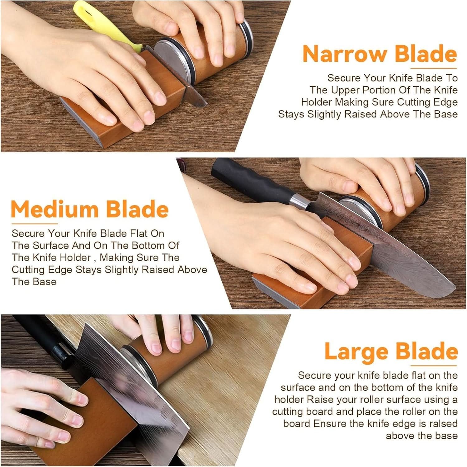 Tumbler Knife Sharpener Rolling Portable Handheld Wood Magnetic Angle Diamond Roller - Image 6