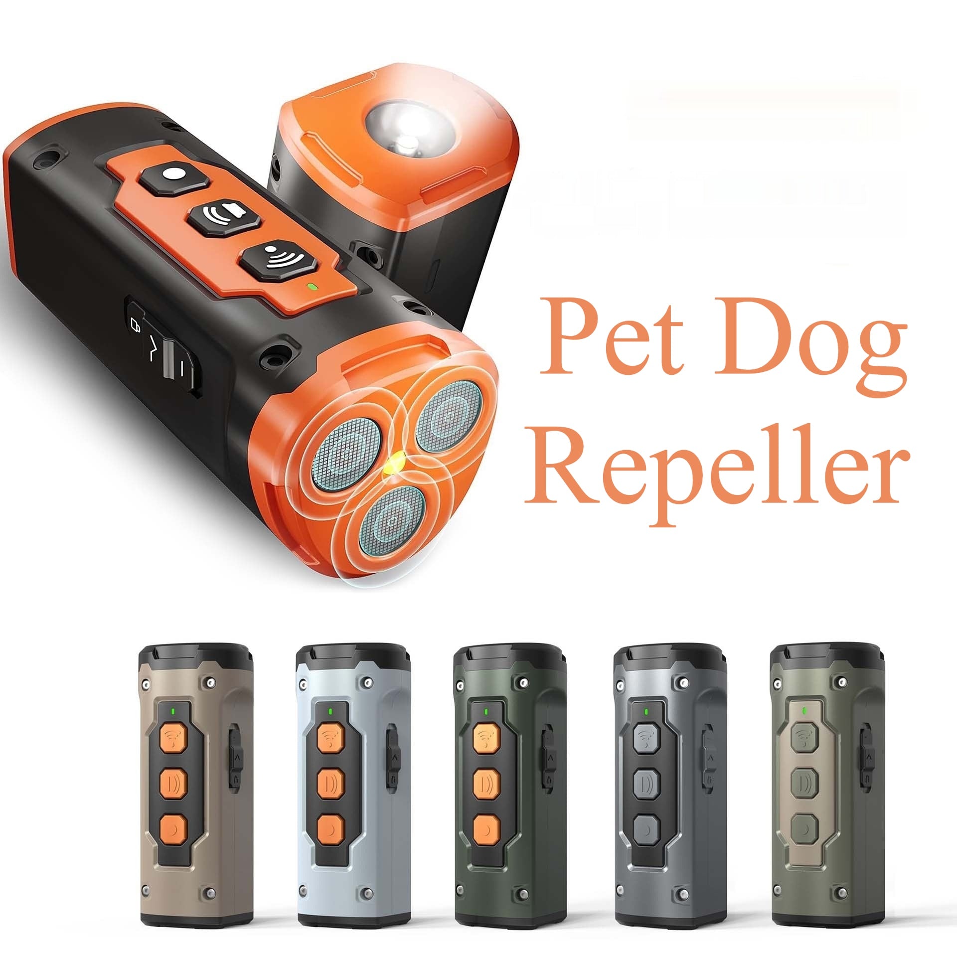 Ultrasonic Dog Deterrent Device and Repeller with LED Flashlight and Wrist Strap - Image 3
