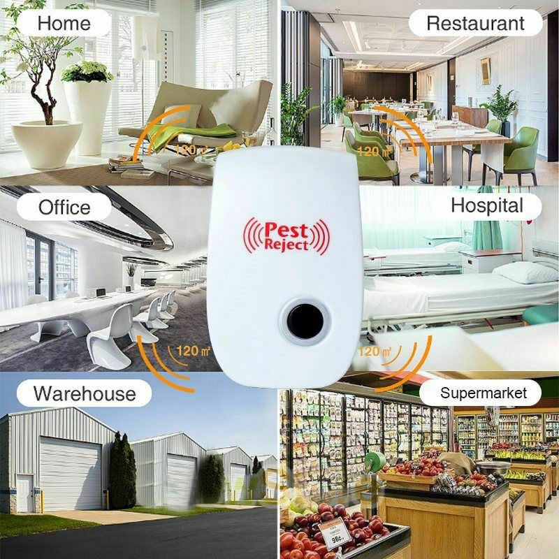 Ultrasonic Pest Repeller with LED Indicator Plug-In Electronic Rodent and Bug Control Device - Image 3