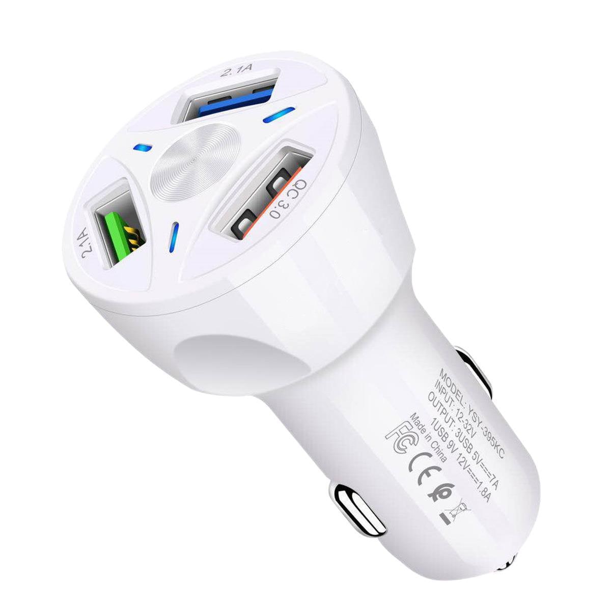 USB Car Charger and Phone with Four Ports Qc 3.0 Fast Charge and LED Indicator Usbc - Image 8