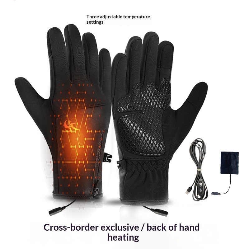 USB Heated Gloves for Winter with Touchscreen Fingertips and Textured Grip - Image 1