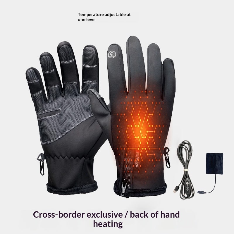 USB Heated Gloves for Winter with Touchscreen Fingertips and Textured Grip - Image 3