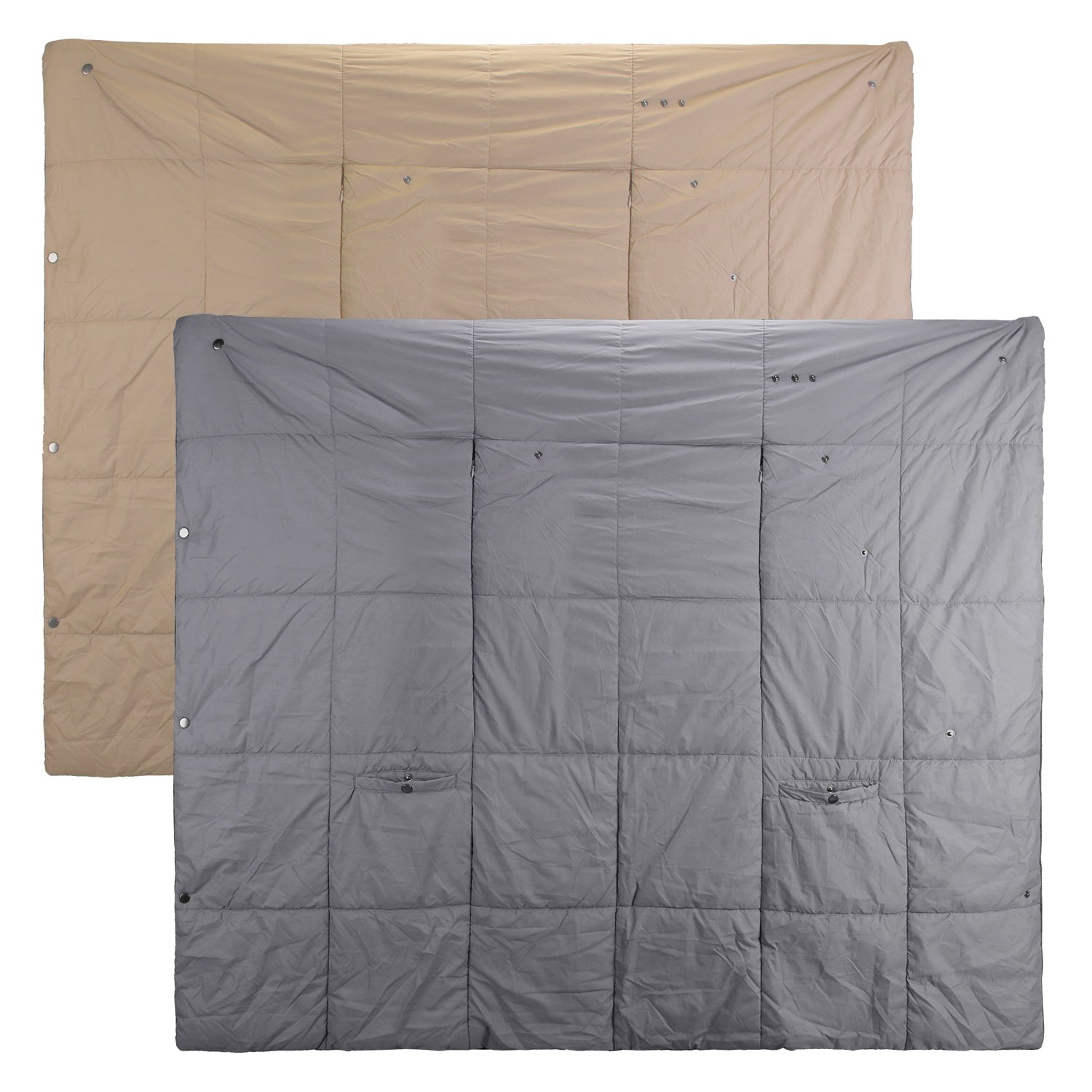 USB Heated Wearable Blanket with Zippered Armholes Dual Controls and 6 Heating Zones - Image 8