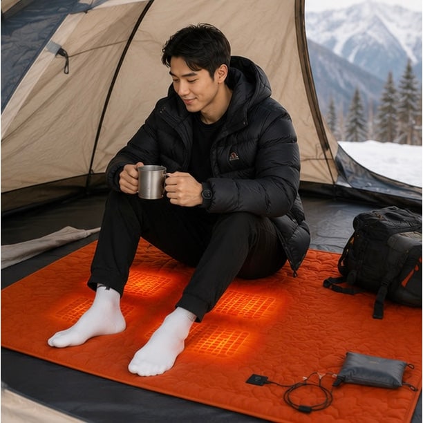 USB Powered Camping Heated Sleeping Pad with Adjustable Temperature and Multiple Heating Zones - Image 12