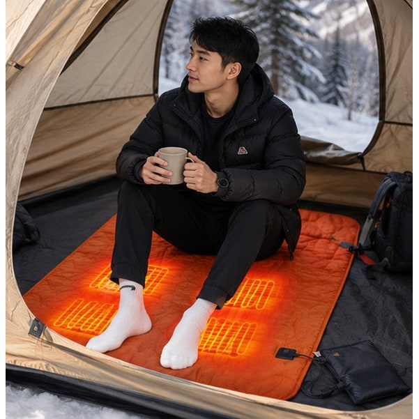 USB Powered Camping Heated Sleeping Pad with Adjustable Temperature and Multiple Heating Zones - Image 8