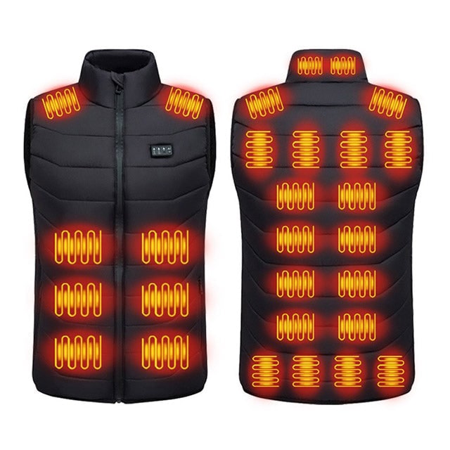 USB Rechargeable Heated Vest with 4 Heat Settings and Quilted Puffer Design - Image 1