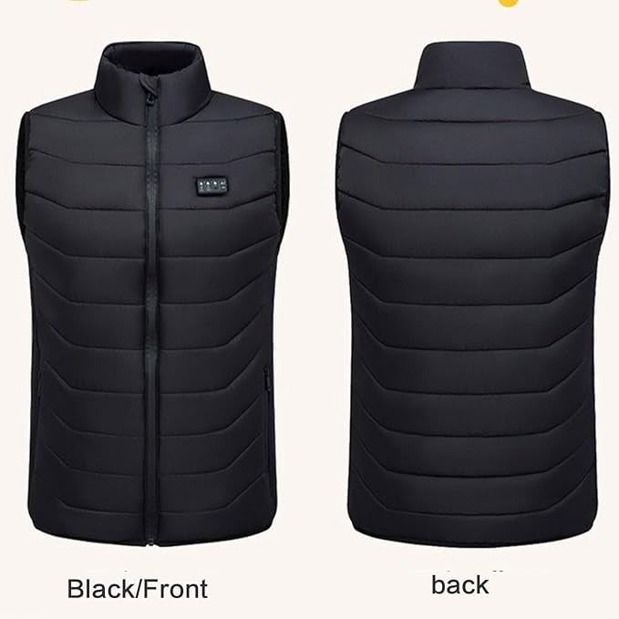 USB Rechargeable Heated Vest with 4 Heat Settings and Quilted Puffer Design - Image 9