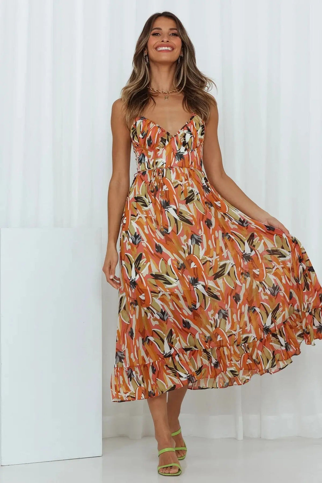 V-Neck Sleeveless Bodycon Midi Cocktail Dress for Special Events — back view