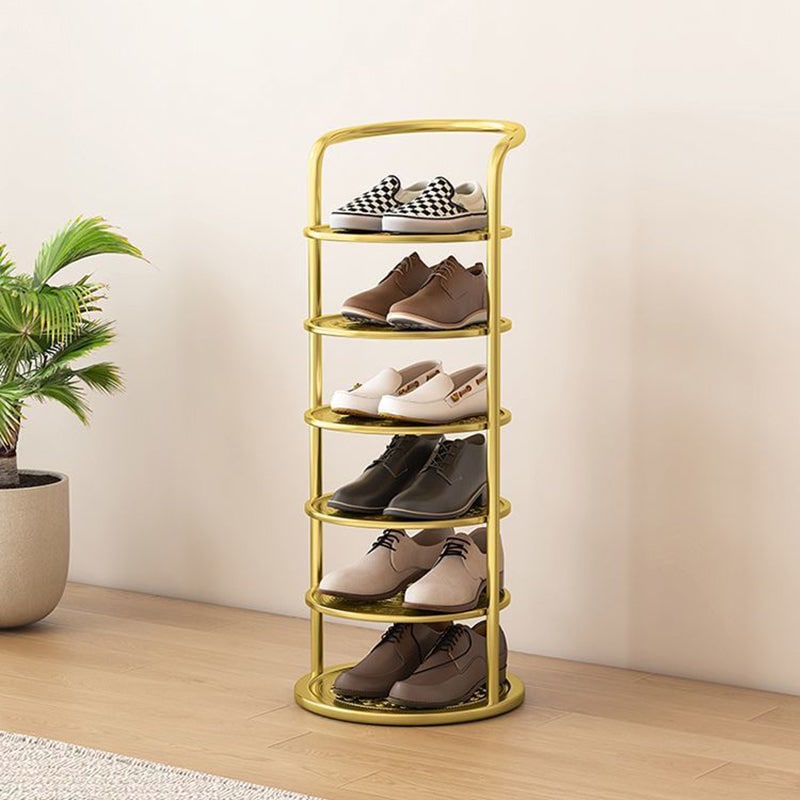 Vertical Shoe Rack Tower with Multi-Tier Metal Storage and Freestanding Compact Design - Image 2