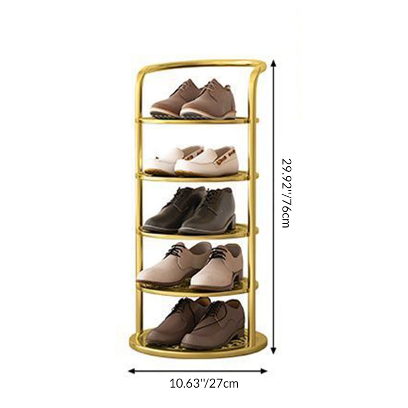 Vertical Shoe Rack Tower with Multi-Tier Metal Storage and Freestanding Compact Design - Image 4