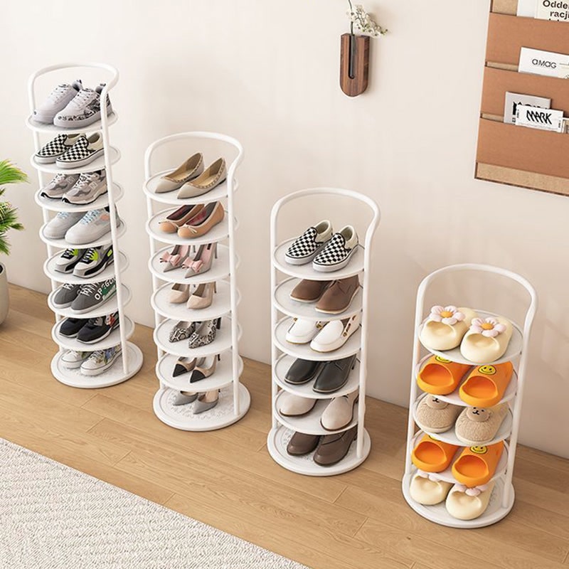 Vertical Shoe Rack Tower with Multi-Tier Metal Storage and Freestanding Compact Design - Image 8