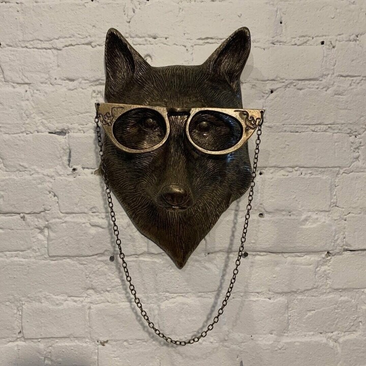 Wall Art Animal Head Sculpture with Textured Resin and Antique Gold Finish - Image 14