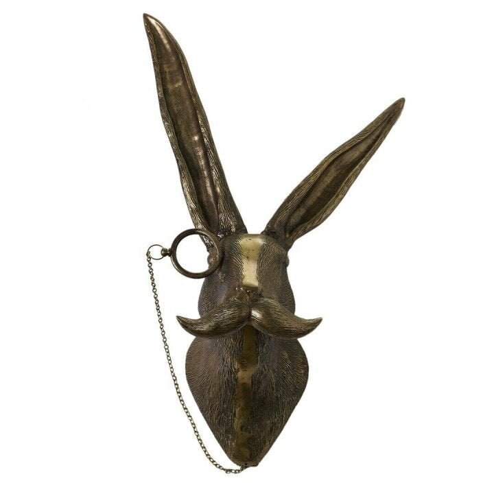 Wall Art Animal Head Sculpture with Textured Resin and Antique Gold Finish - Image 16