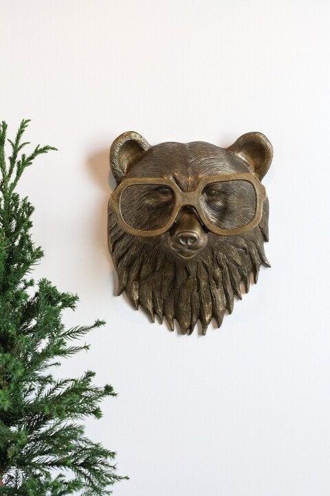 Wall Art Animal Head Sculpture with Textured Resin and Antique Gold Finish - Image 20