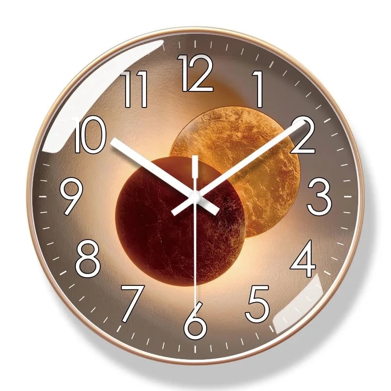 Wall Clock Silent Minimalist with Glass Cover and Analog Display - Image 4