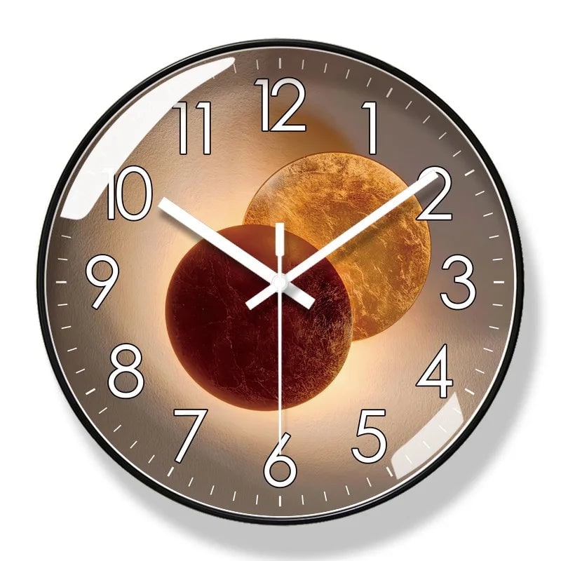 Wall Clock Silent Minimalist with Glass Cover and Analog Display - Image 5