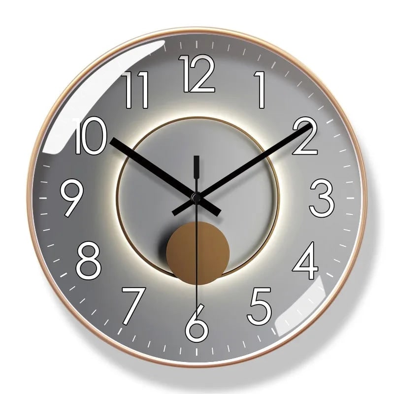Wall Clock Silent Minimalist with Glass Cover and Analog Display - Image 6