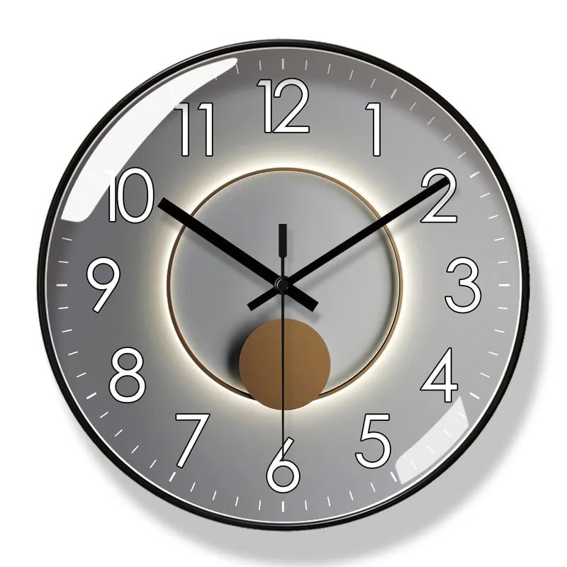 Wall Clock Silent Minimalist with Glass Cover and Analog Display - Image 7