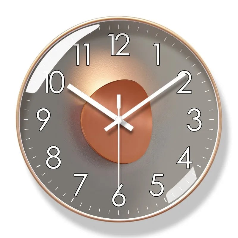 Wall Clock Silent Minimalist with Glass Cover and Analog Display - Image 8