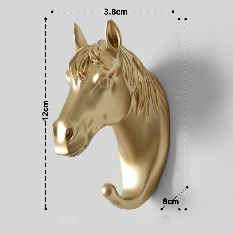 Wall Hook Animal Coat with Key Hanger for Decorative Resin Head Design with Curved - Image 1