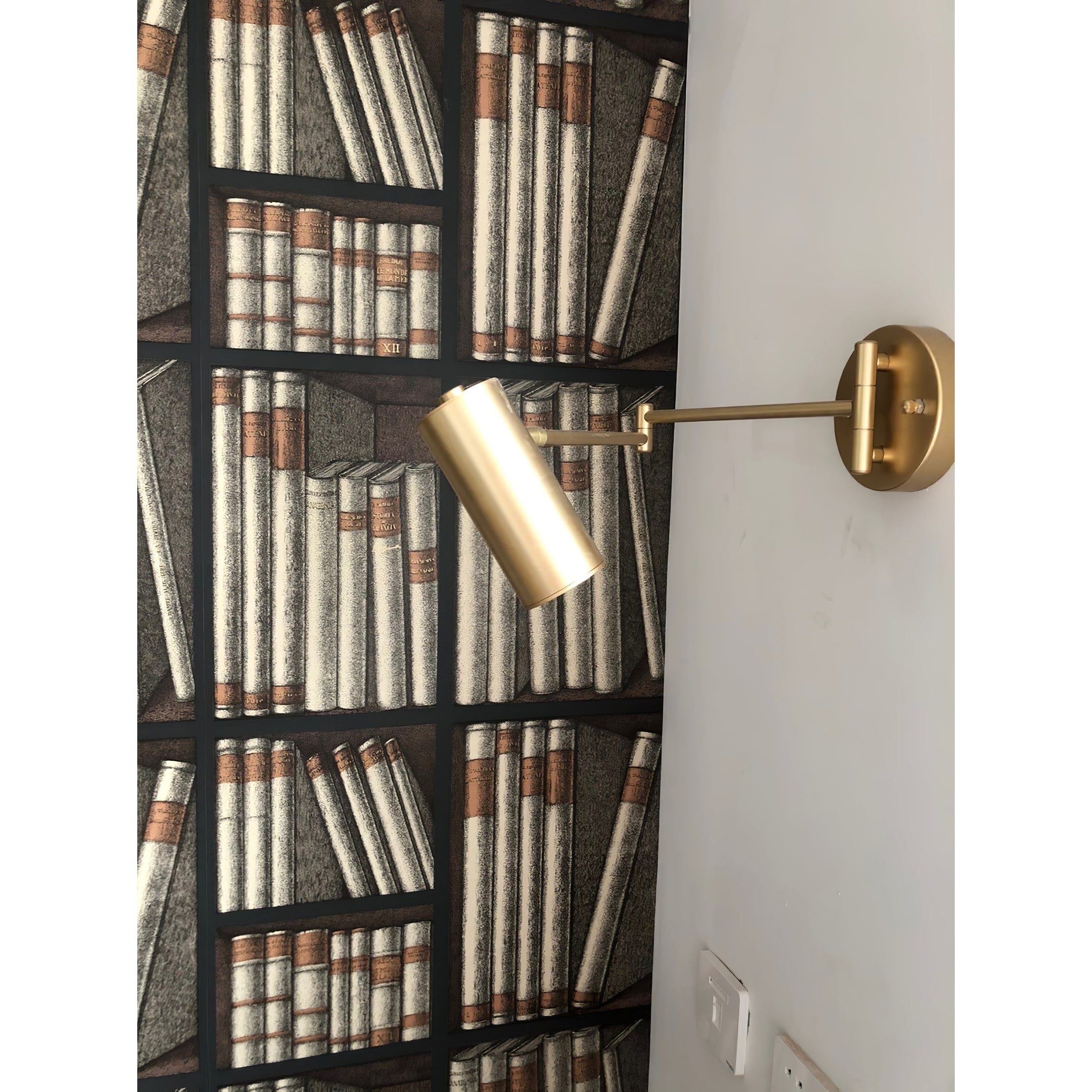 Wall Light Sconce with Adjustable Articulated Arm and Cylindrical Shade Exterior Lantern - Image 12