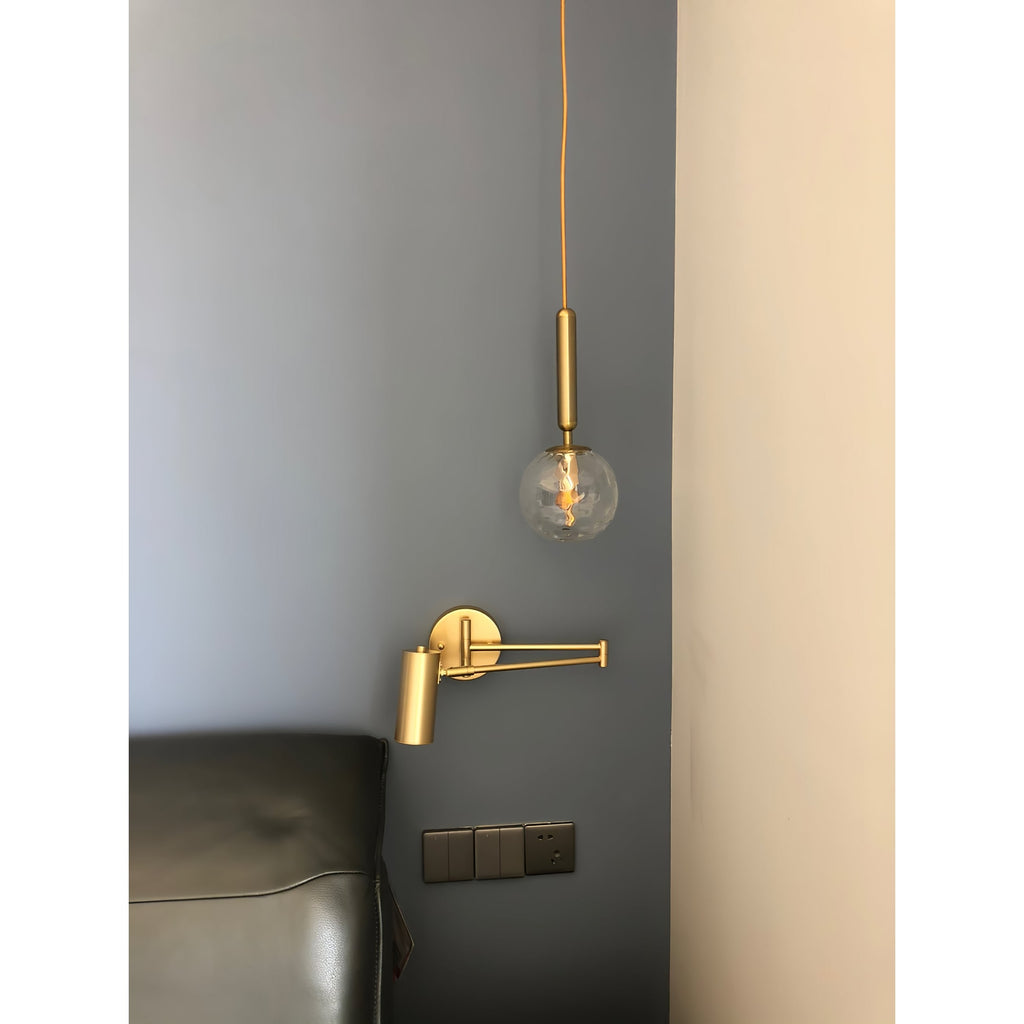 Wall Light Sconce with Adjustable Articulated Arm and Cylindrical Shade Exterior Lantern - Image 15