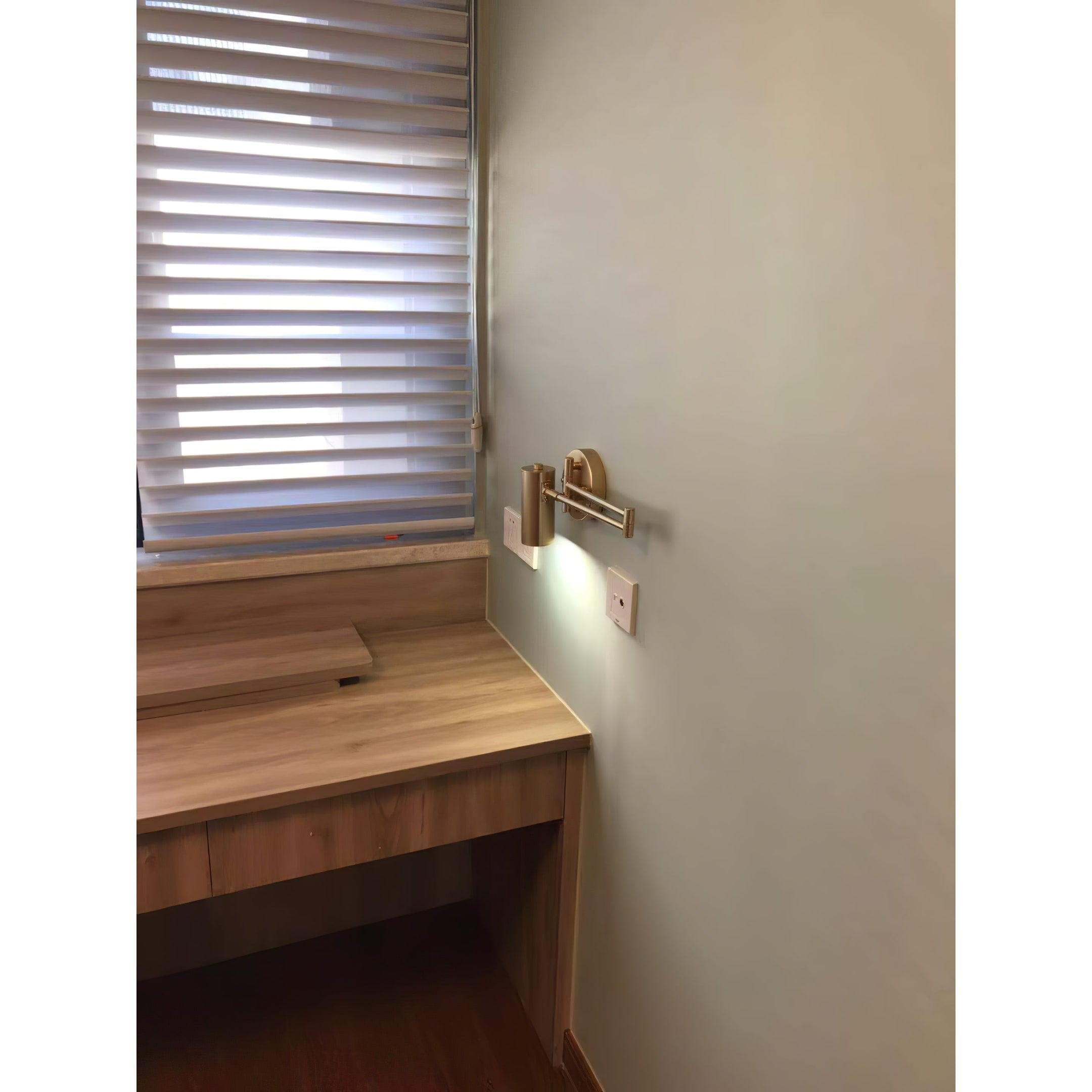 Wall Light Sconce with Adjustable Articulated Arm and Cylindrical Shade Exterior Lantern - Image 17