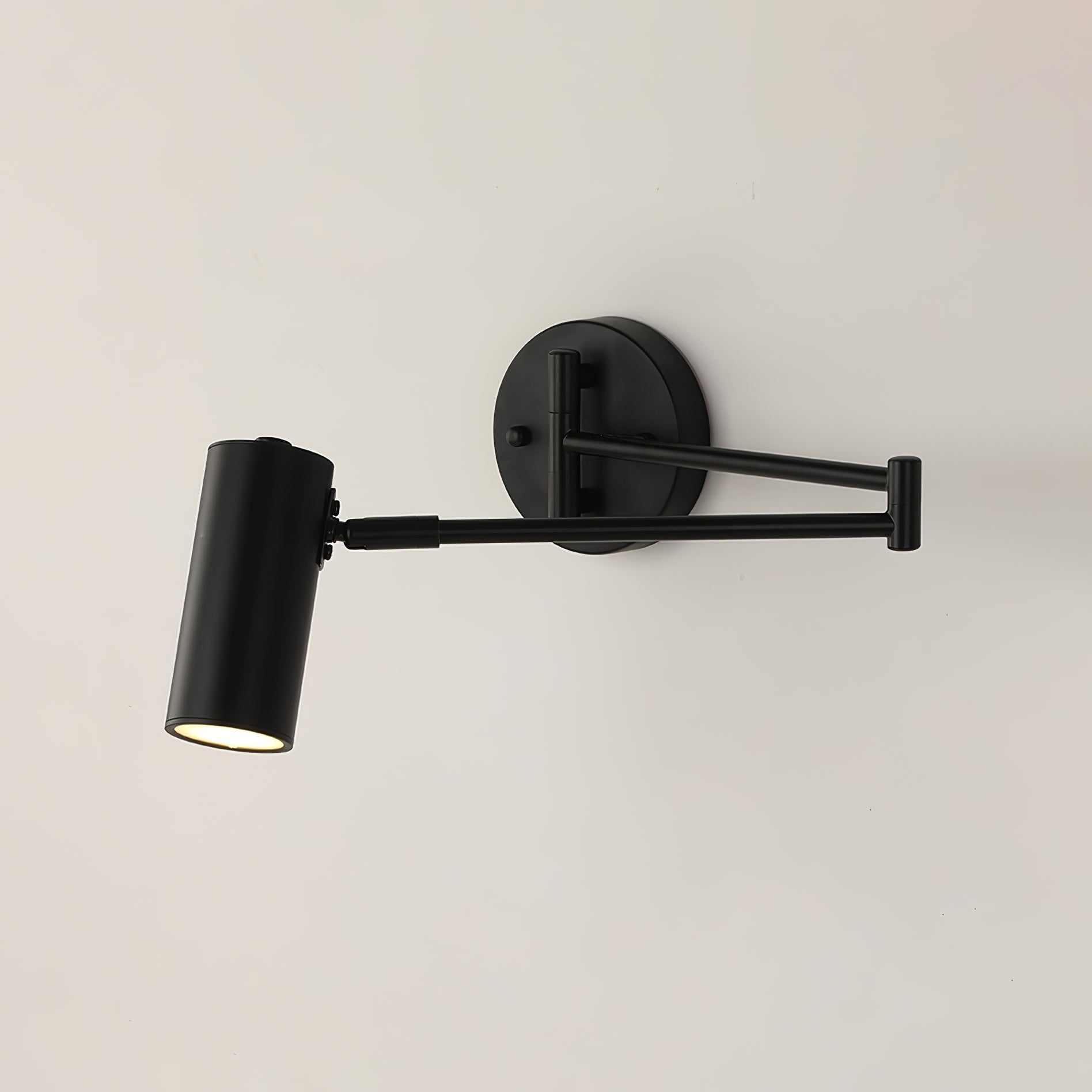 Wall Light Sconce with Adjustable Articulated Arm and Cylindrical Shade Exterior Lantern - Image 19