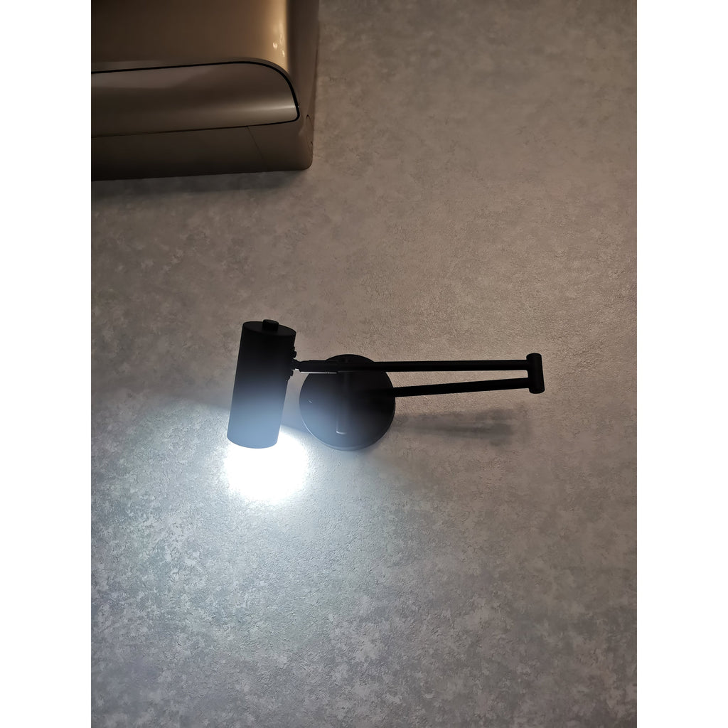 Wall Light Sconce with Adjustable Articulated Arm and Cylindrical Shade Exterior Lantern - Image 20