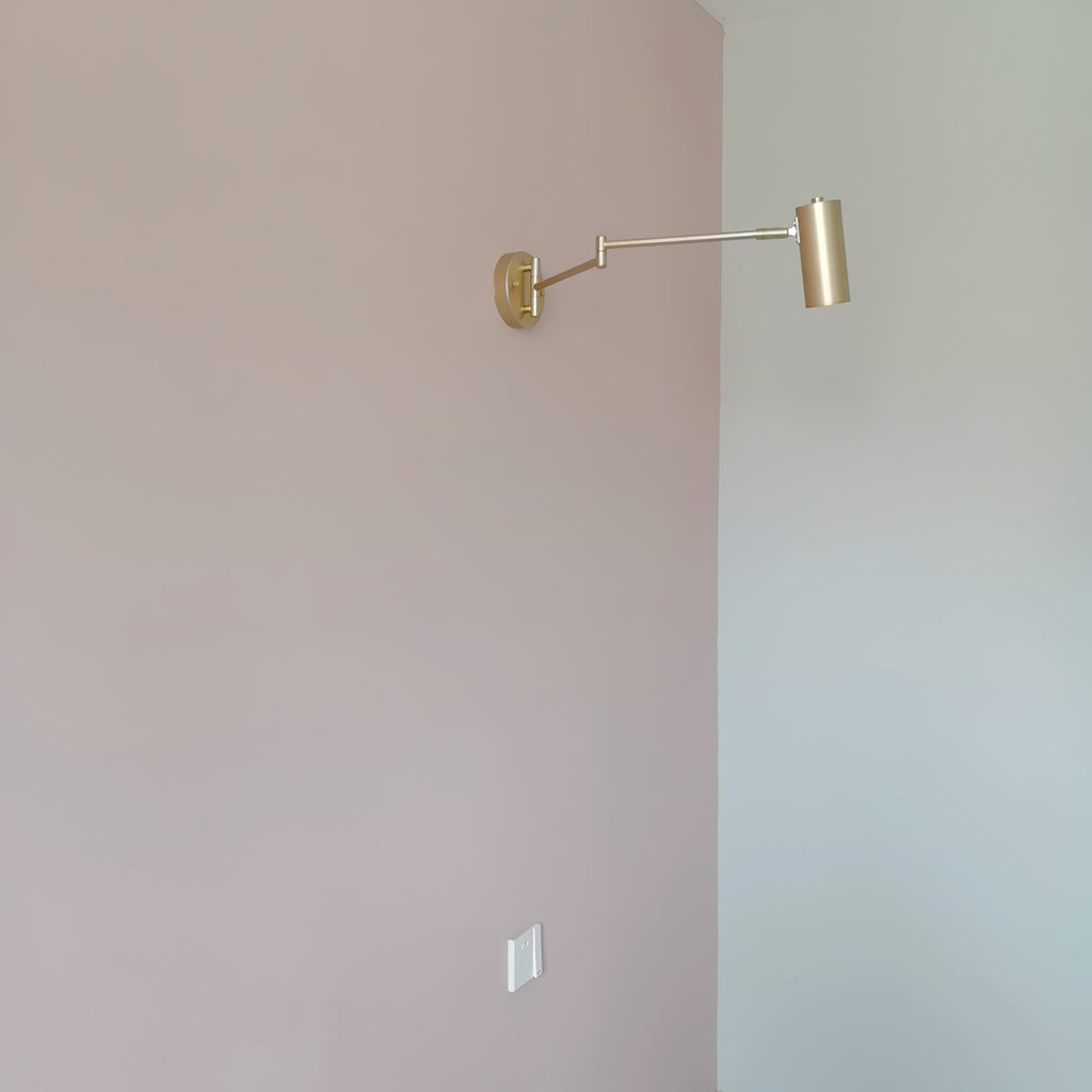 Wall Light Sconce with Adjustable Articulated Arm and Cylindrical Shade Exterior Lantern - Image 21