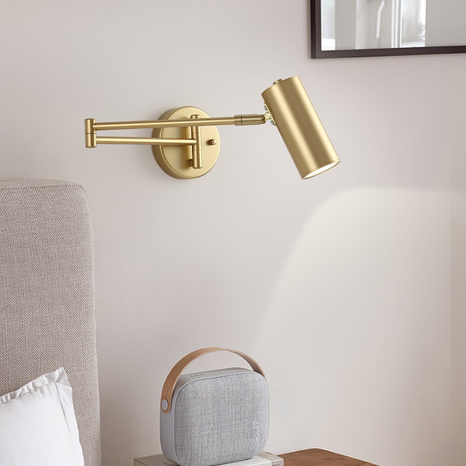 Wall Light Sconce with Adjustable Articulated Arm and Cylindrical Shade Exterior Lantern - Image 27
