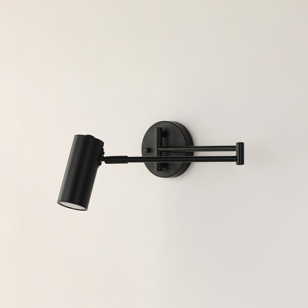 Wall Light Sconce with Adjustable Articulated Arm and Cylindrical Shade Exterior Lantern - Image 32