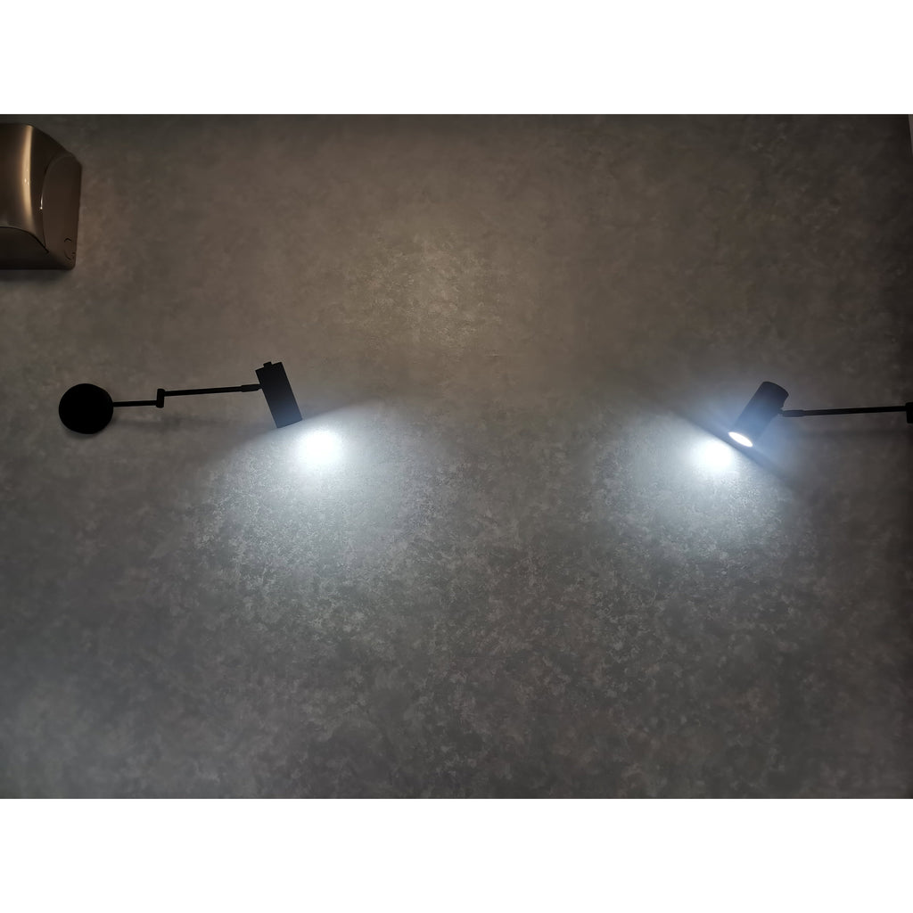 Wall Light Sconce with Adjustable Articulated Arm and Cylindrical Shade Exterior Lantern - Image 34