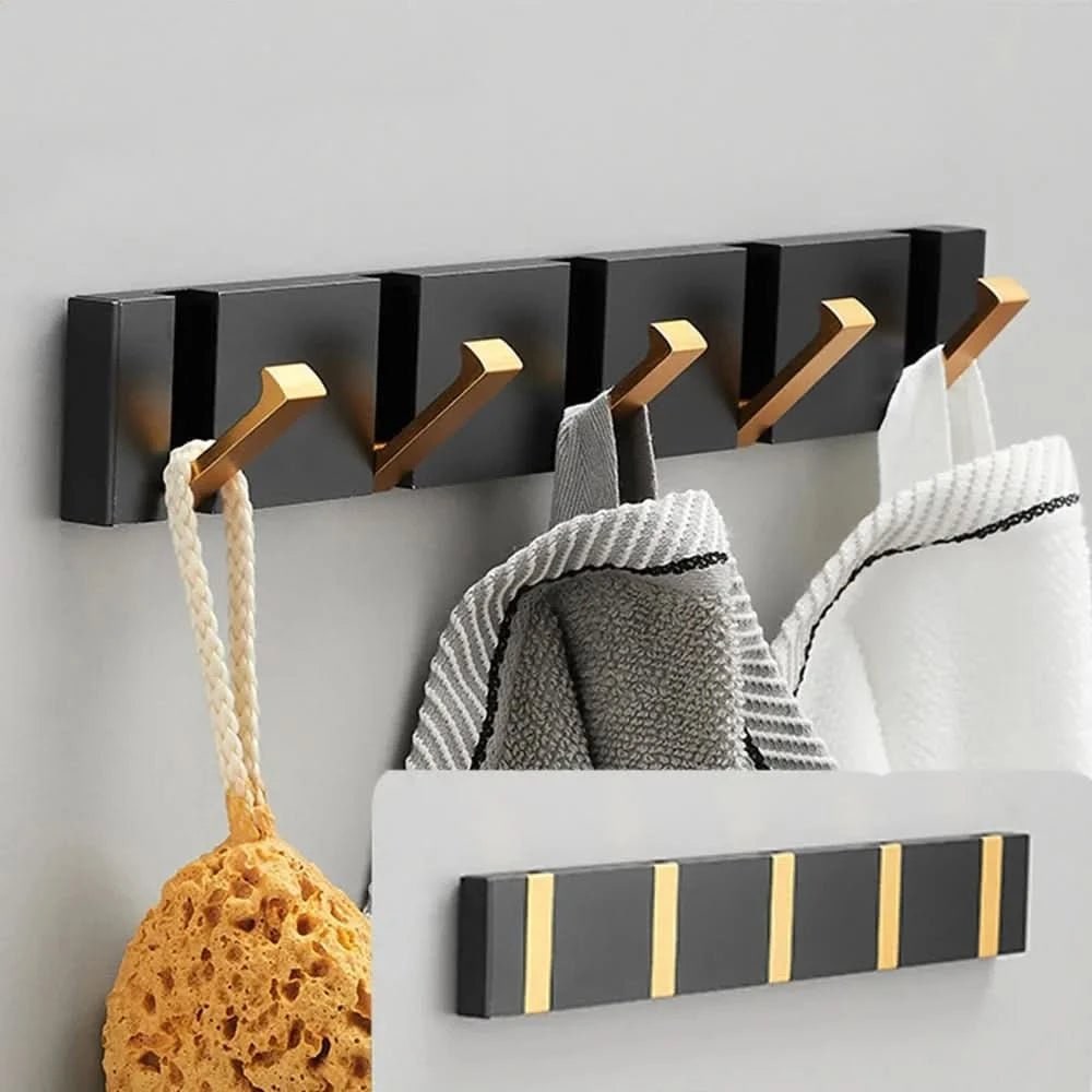 Wall Mounted Coat Rack Hook Folding Retractable Metal Storage - Image 10