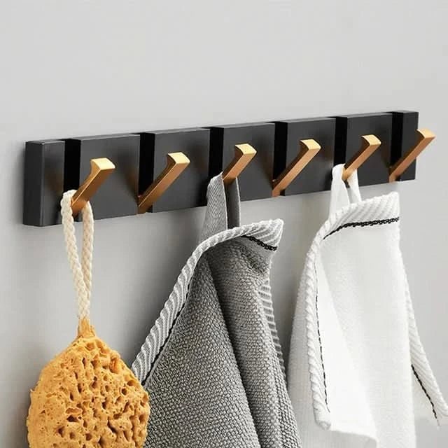 Wall Mounted Coat Rack Hook Folding Retractable Metal Storage - Image 12