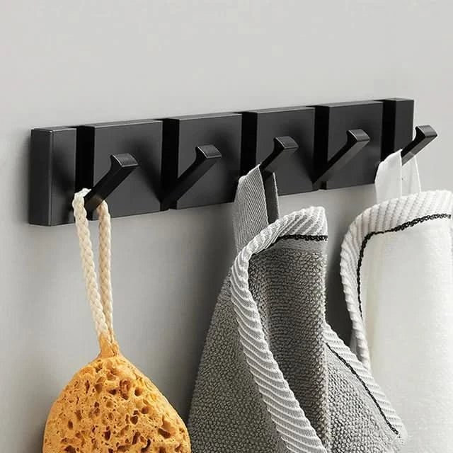 Wall Mounted Coat Rack Hook Folding Retractable Metal Storage - Image 15