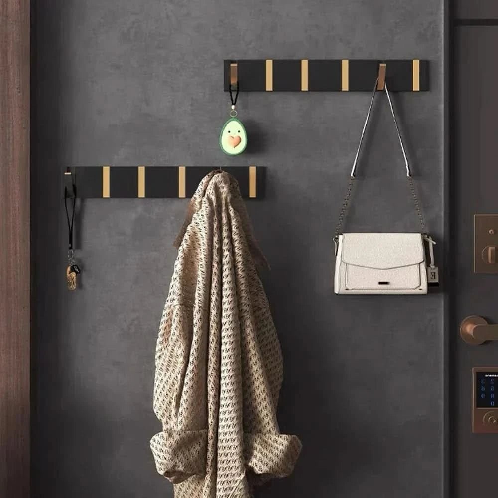 Wall Mounted Coat Rack Hook Folding Retractable Metal Storage - Image 4