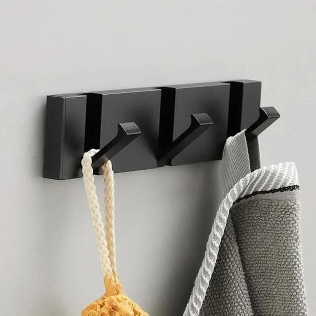 Wall Mounted Coat Rack Hook Folding Retractable Metal Storage - Image 9