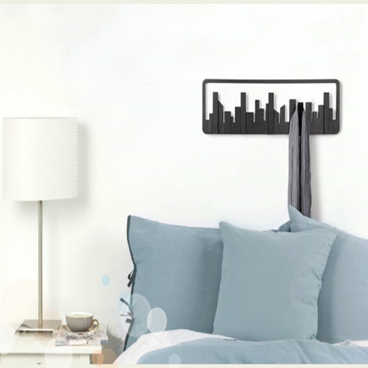 Wall Mounted Coat Rack with Flip Down Skyline Hooks and Foldable Design And Shoe - Image 5