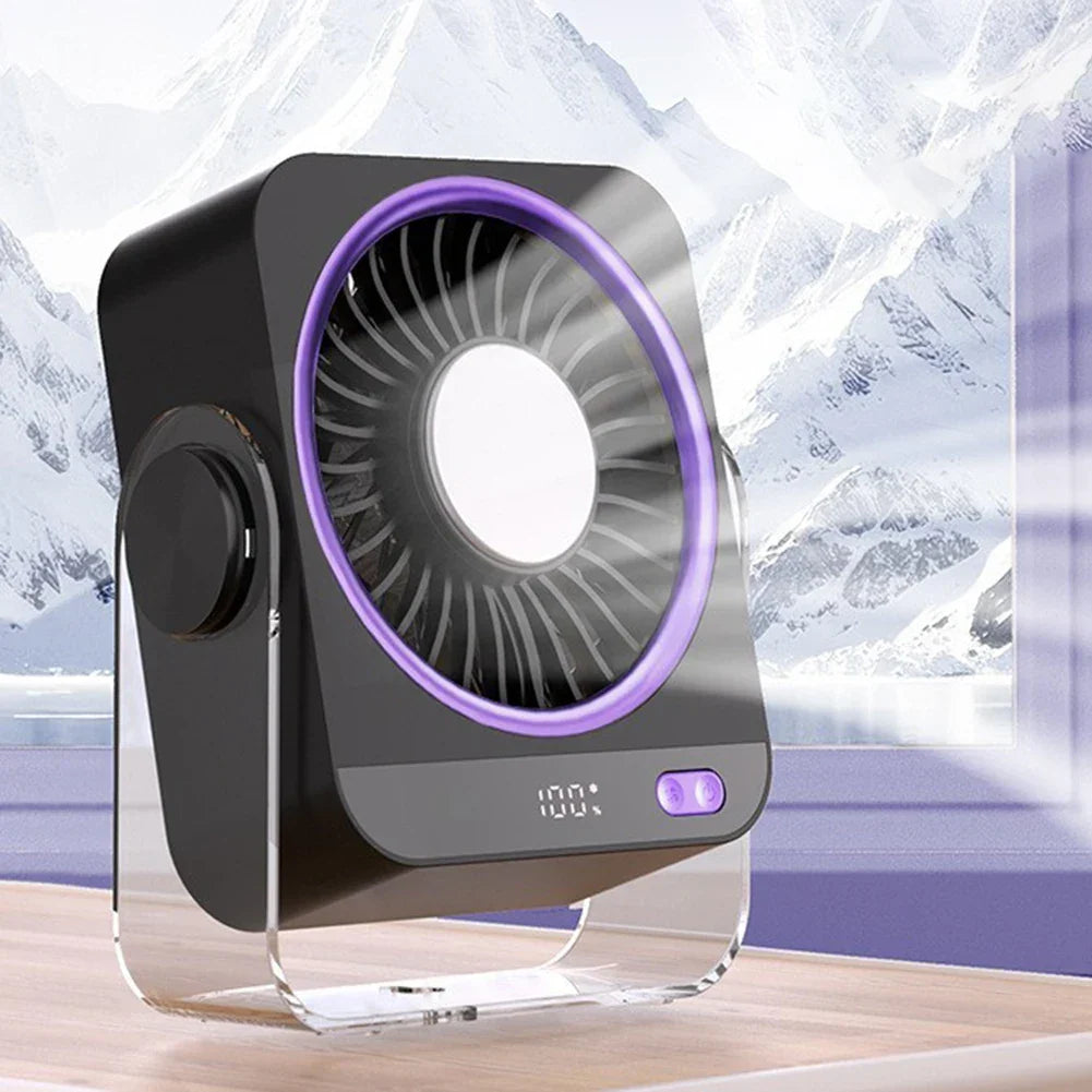 Rechargeable Portable Desk Fan With Adjustable Airflow