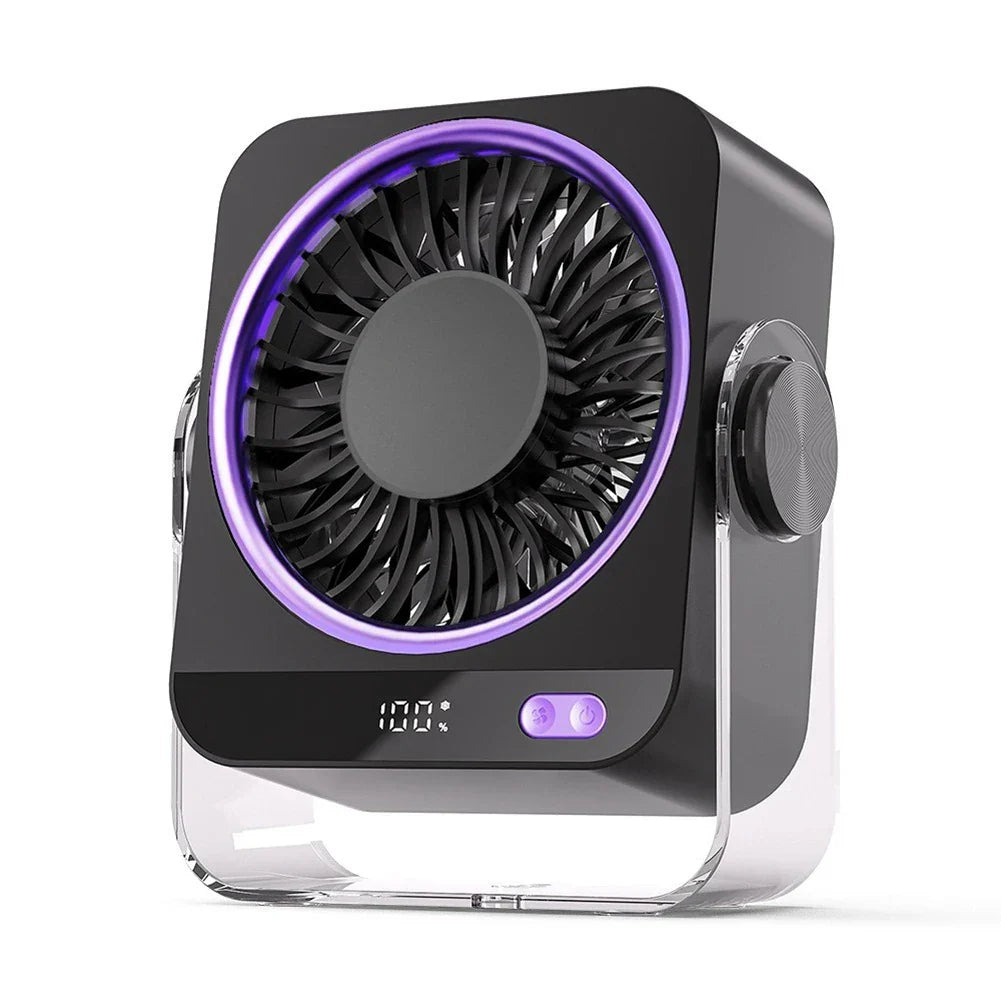 Rechargeable Portable Desk Fan With Adjustable Airflow