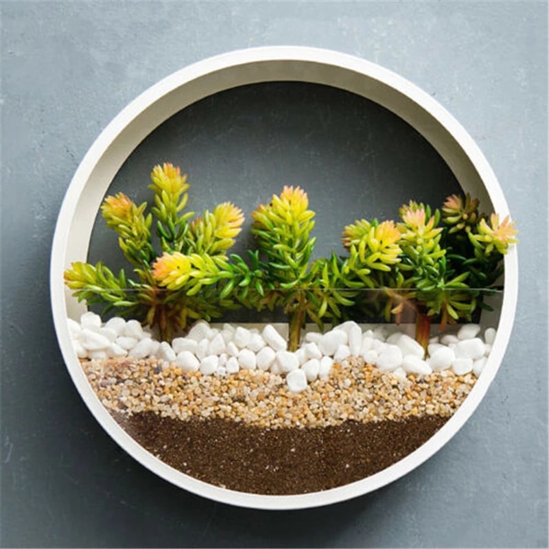 Wall Mounted Planter with Hanging and Succulent Plant Holder Pots - Image 2