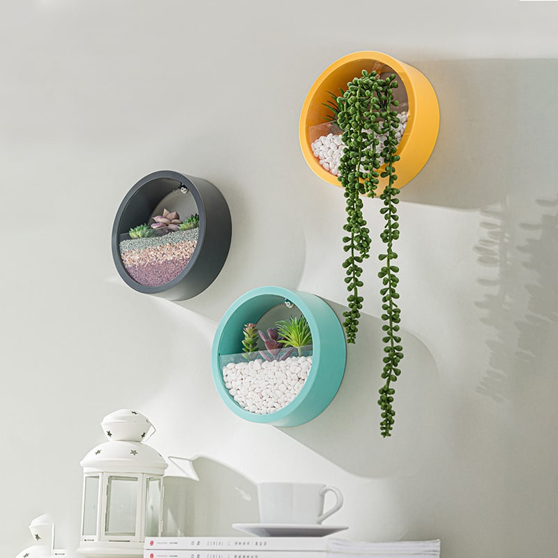Wall Mounted Planter with Hanging and Succulent Plant Holder Pots - Image 8