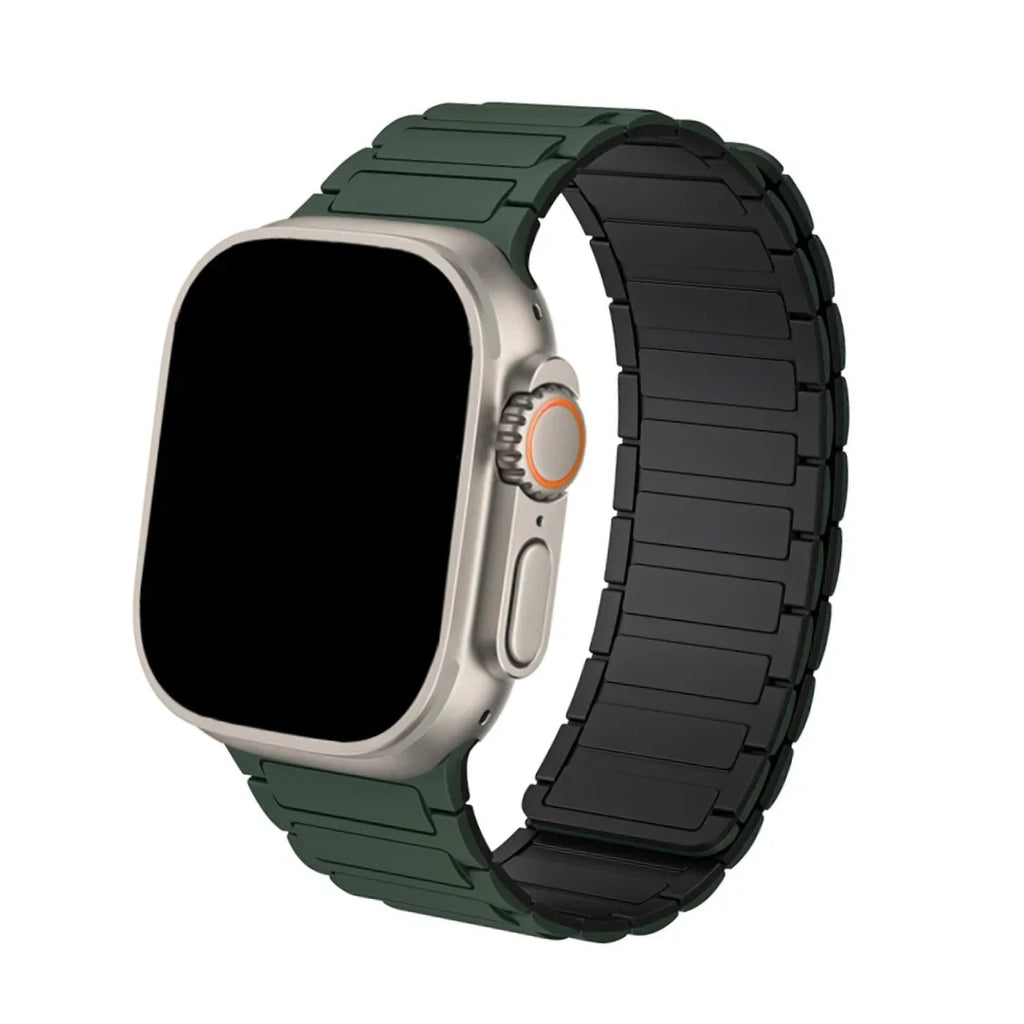 Watch Magnetic Silicone Band with Ribbed Texture and Adjustable Closure - Image 10