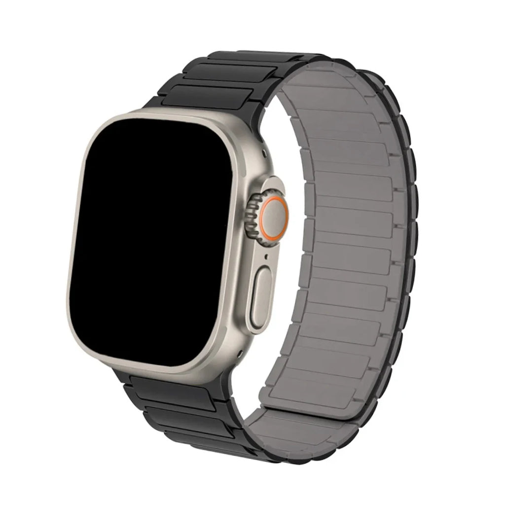Watch Magnetic Silicone Band with Ribbed Texture and Adjustable Closure - Image 11