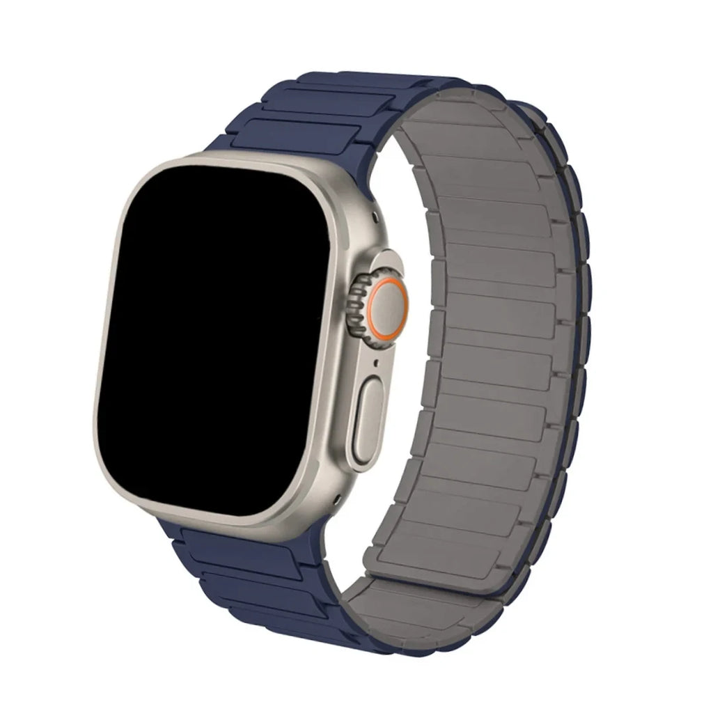 Watch Magnetic Silicone Band with Ribbed Texture and Adjustable Closure - Image 12