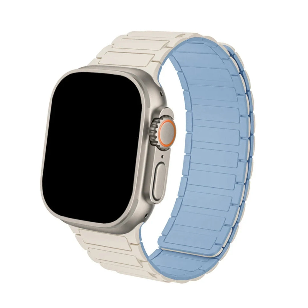 Watch Magnetic Silicone Band with Ribbed Texture and Adjustable Closure - Image 14